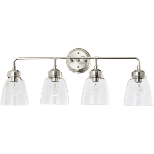 Helena Bath by Varaluz. Made from recycled clear glass in a transitional style.