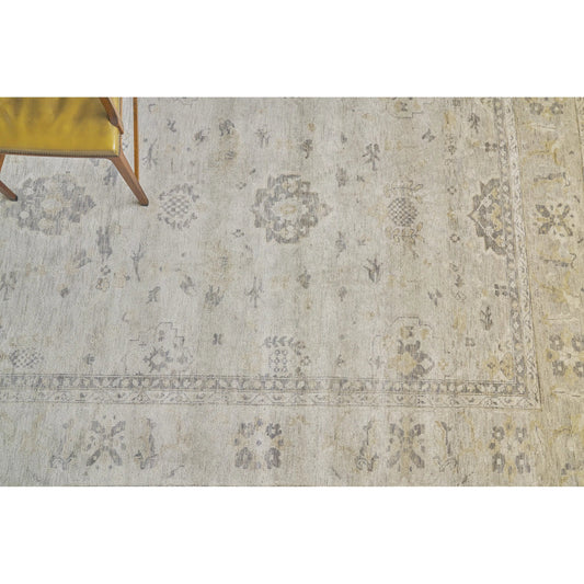 Antique Weave Oushak 3420 Rug by Exquisite Rugs in ivory, brown. Made from new zealand wool in a unique style.