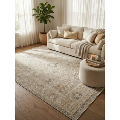 Antique Weave Oushak Rug VII by Exquisite Rugs in ivory, brown. Made from new zealand wool in a unique style.
