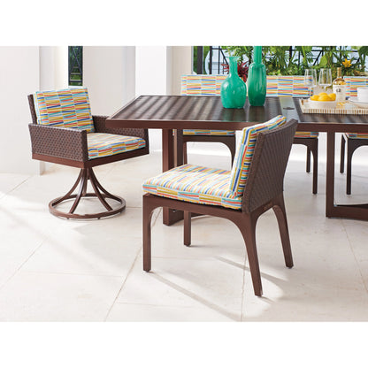 Abaco Dining Chair by Tommy Bahama Outdoor in english walnut. Made from unique in a modern style.