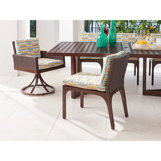 Abaco Dining Chair by Tommy Bahama Outdoor in english walnut. Made from unique in a modern style.