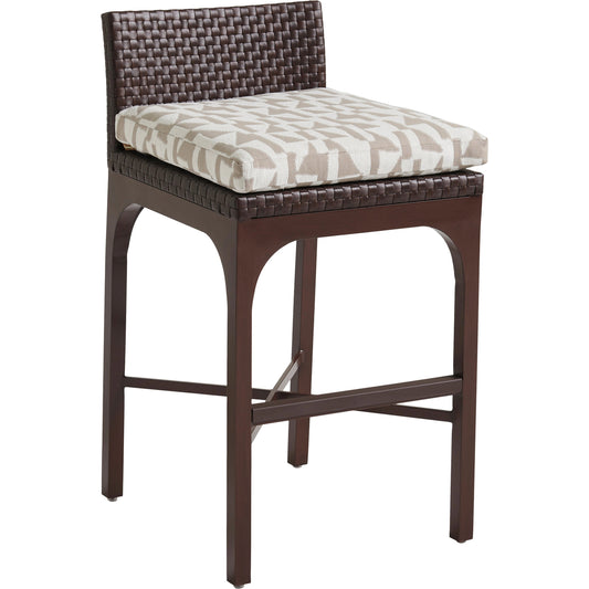 Abaco Bar Stool by Tommy Bahama Outdoor in english walnut. Made from unique in a transitional style.