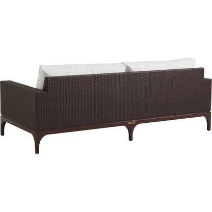 Abaco Sofa by Tommy Bahama Outdoor in english walnut. Made from unique in a transitional style.