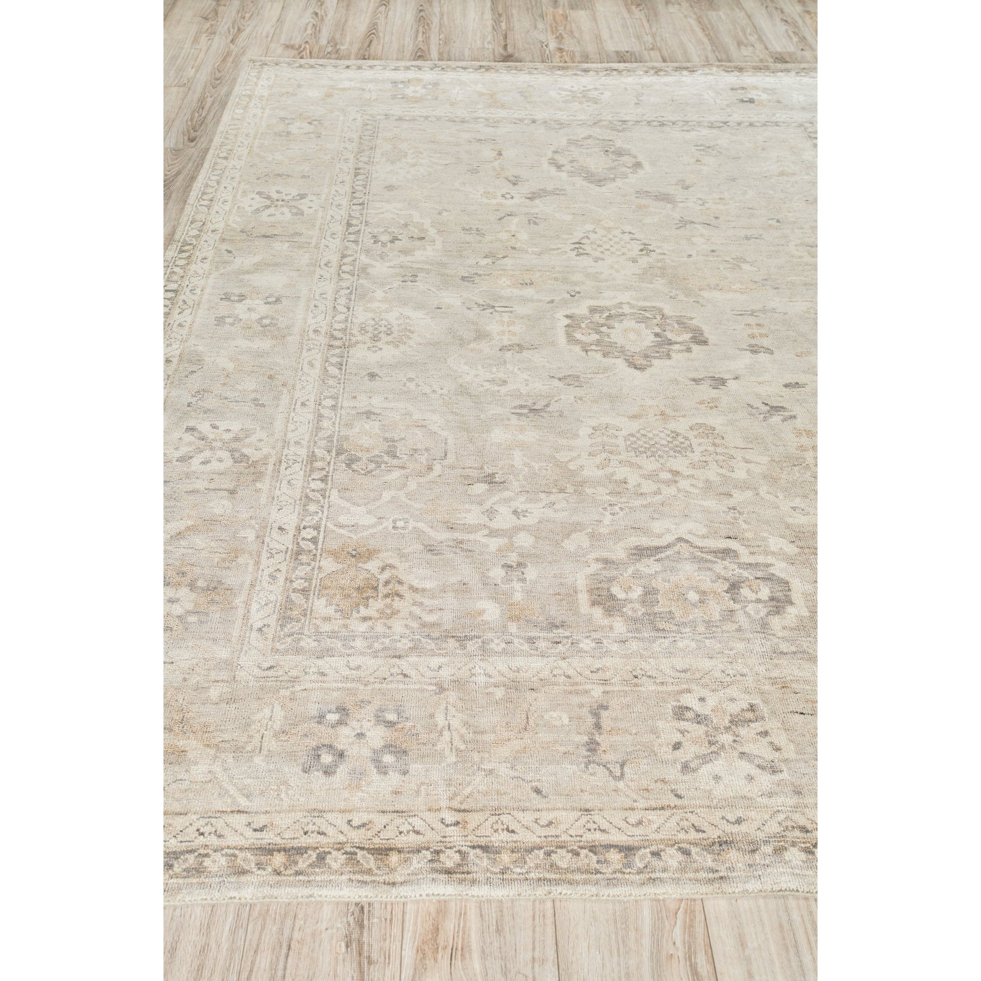 Antique Weave Oushak Rug VII by Exquisite Rugs in ivory, brown. Made from new zealand wool in a unique style.