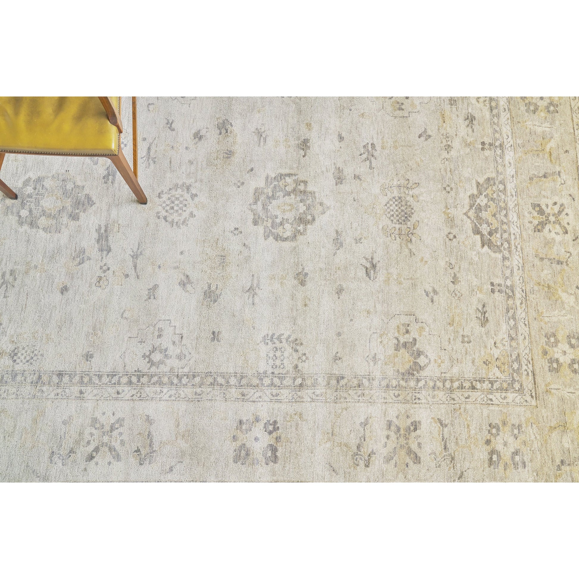 Antique Weave Oushak Rug VII by Exquisite Rugs in ivory, brown. Made from new zealand wool in a unique style.