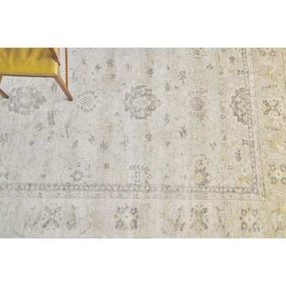 Antique Weave Oushak Rug VII by Exquisite Rugs in ivory, brown. Made from new zealand wool in a unique style.