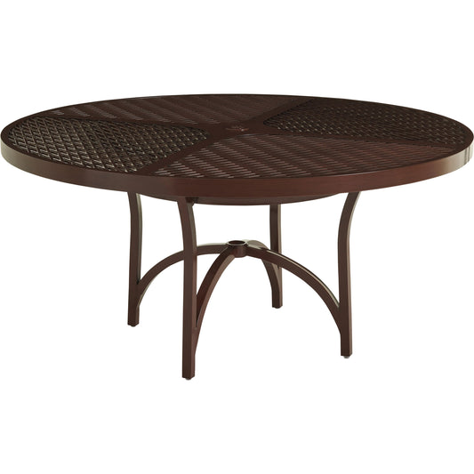 Abaco Round Dining Table by Tommy Bahama Outdoor in english walnut. Made from unique in a transitional style.