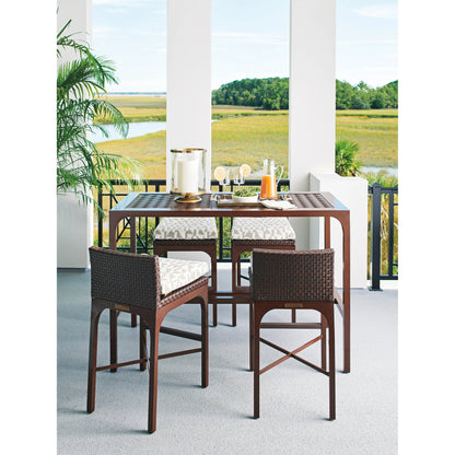 Abaco Bar Stool by Tommy Bahama Outdoor in english walnut. Made from unique in a transitional style.