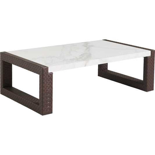 Abaco Rectangular Cocktail Table by Tommy Bahama Outdoor in brown, white, gray and english walnut. Made from unique in a modern style.