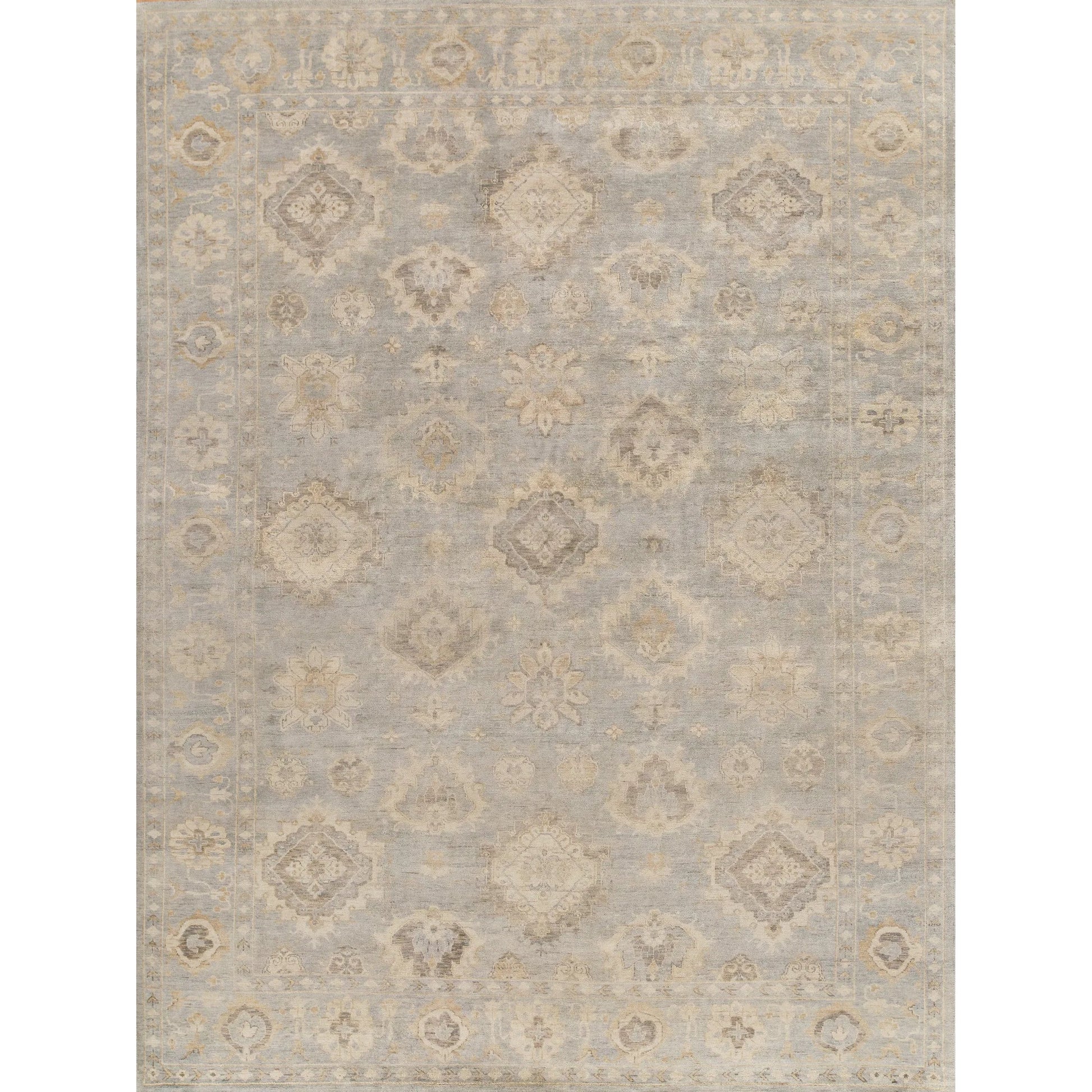 Antique Weave Oushak 3421 Rug by Exquisite Rugs in light blue. Made from new zealand wool in a unique style.