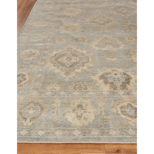 Antique Weave Oushak 3421 Rug by Exquisite Rugs in light blue. Made from new zealand wool in a unique style.