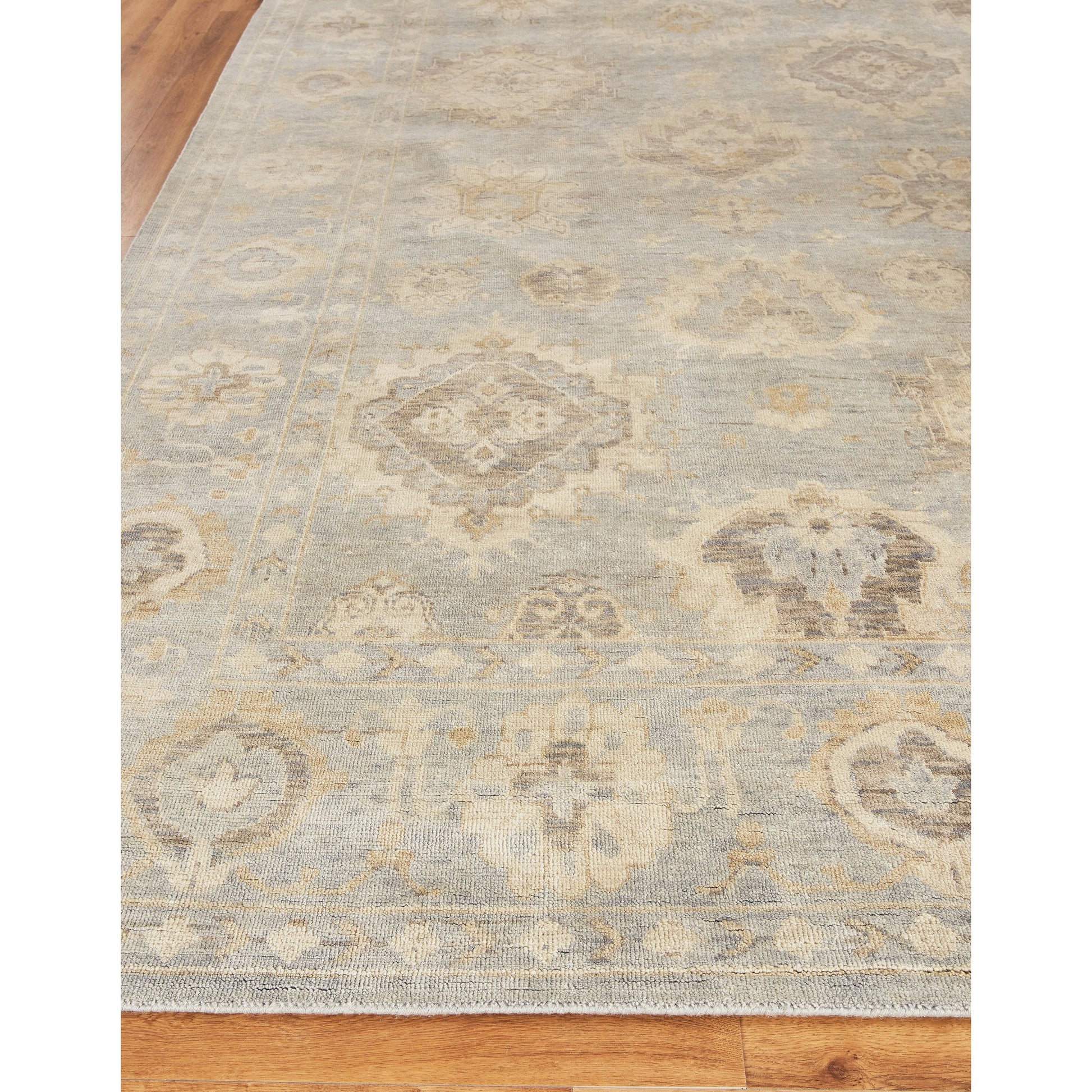 Antique Weave Oushak 3421 Rug by Exquisite Rugs in light blue. Made from new zealand wool in a unique style.