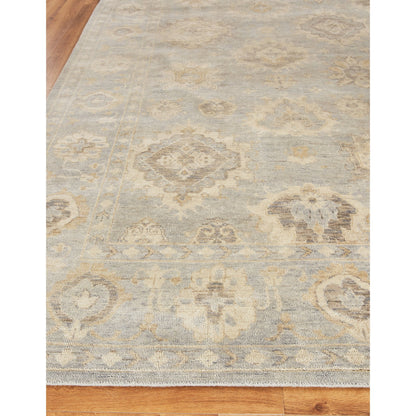 Antique Weave Oushak 3421 Rug by Exquisite Rugs in light blue. Made from new zealand wool in a unique style.