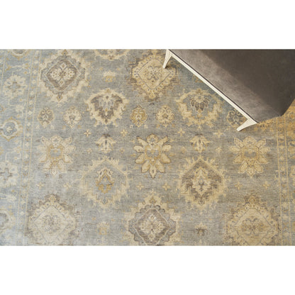 Antique Weave Oushak 3421 Rug by Exquisite Rugs in light blue. Made from new zealand wool in a unique style.