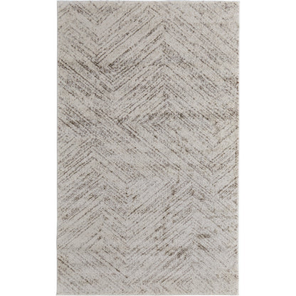Vancouver Geometric Rug - VNR39NPF by Feizy in ivory, tan, brown. Made from polypropylene, polyester in a unique style.