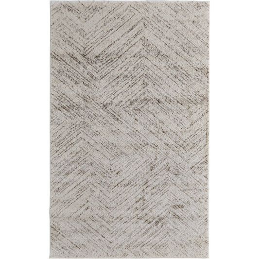 Vancouver Geometric Rug - VNR39NPF by Feizy in ivory, tan, brown. Made from polypropylene, polyester in a unique style.