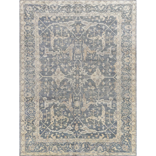 Antique Weave Oushak Rug III by Exquisite Rugs in blue. Made from new zealand wool in a unique style.