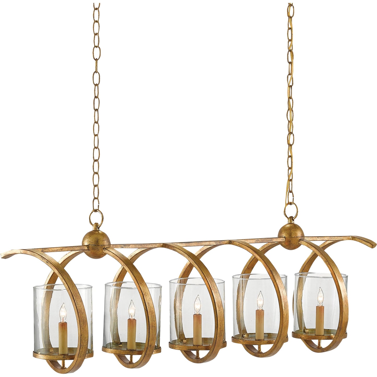 010 S-223525 | Additional Silo | Maximus Chandelier by Currey and Company. Made from wrought iron, glass in a modern style.