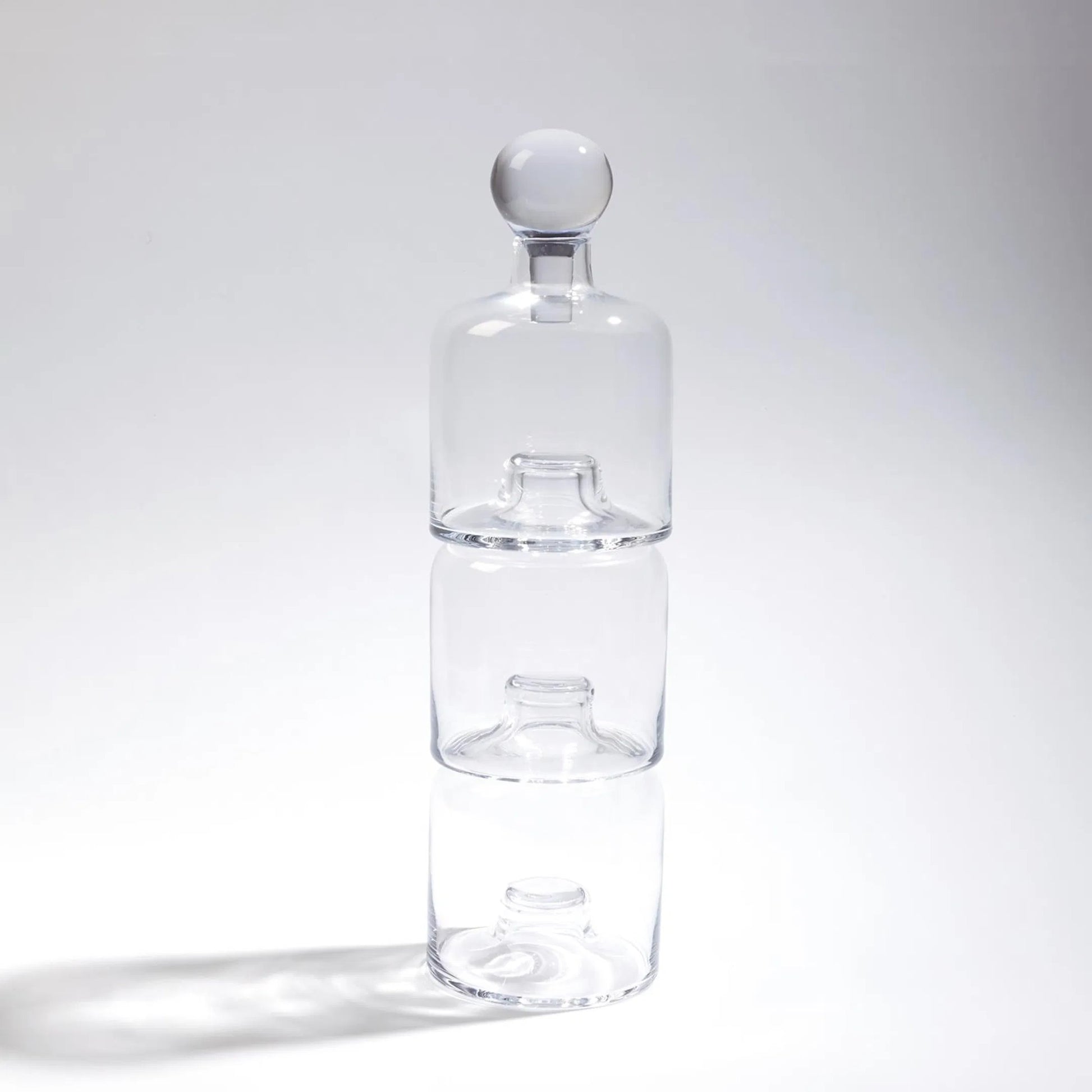 Stac Decanter by Global Views. Made from glass in a transitional style.