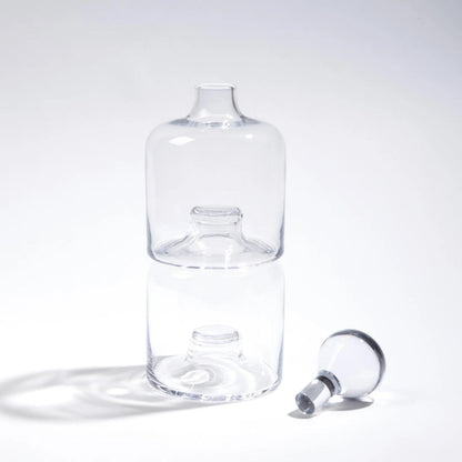 Double Stac Decanter by Global Views. Made from glass in a transitional style.
