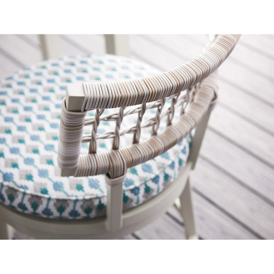 Seabrook Swivel Counter Stool by Tommy Bahama Outdoor in oyster white. Made from unique in a coastal style.