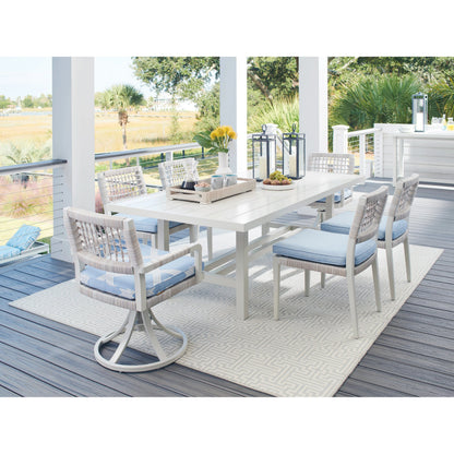 Seabrook Dining Table by Tommy Bahama Outdoor in oyster white. Made from unique in a modern style.