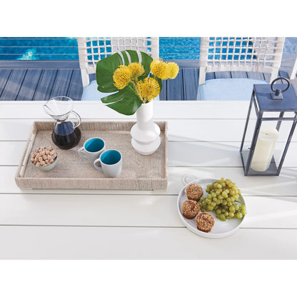 Seabrook Dining Table by Tommy Bahama Outdoor in oyster white. Made from unique in a modern style.