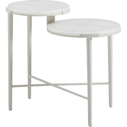 Seabrook Tiered End Table by Tommy Bahama Outdoor in oyster white. Made from unique in a modern style.