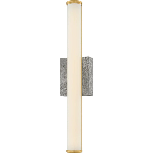 Stony Point Wall Sconce by Hudson Valley in aged brass. Made from glass in a unique style.