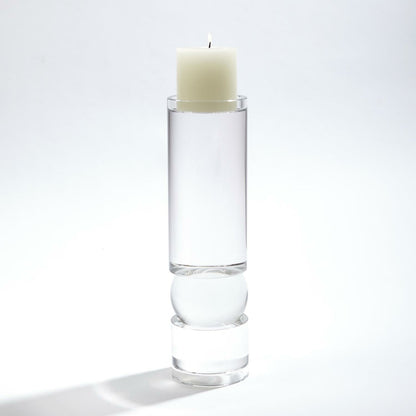 Bipolar Crystal Candle Holder by Global Views. Made from crystal in a transitional style.