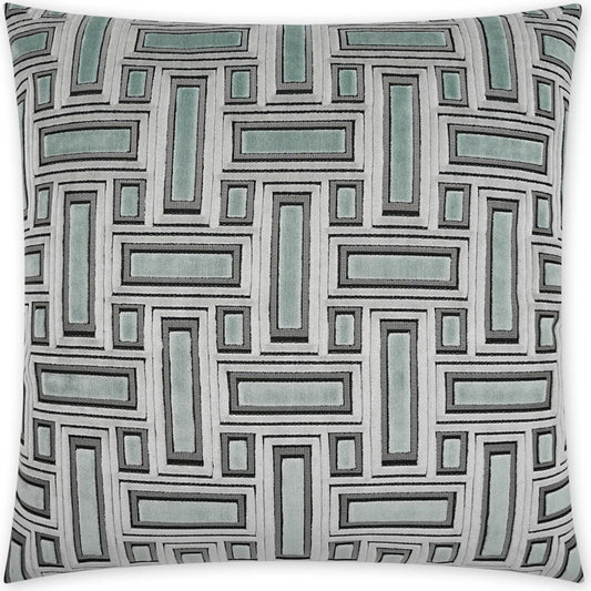 Brix Pillow by DV Kap Home. Made from 51% viscose, 49% polyester in a unique style.
