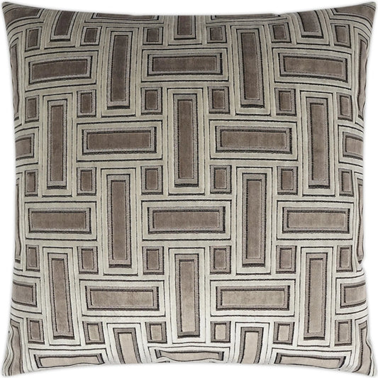 Brix Pillow by DV Kap Home. Made from 51% viscose, 49% polyester in a unique style.