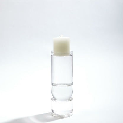 Bipolar Crystal Candle Holder by Global Views. Made from crystal in a transitional style.
