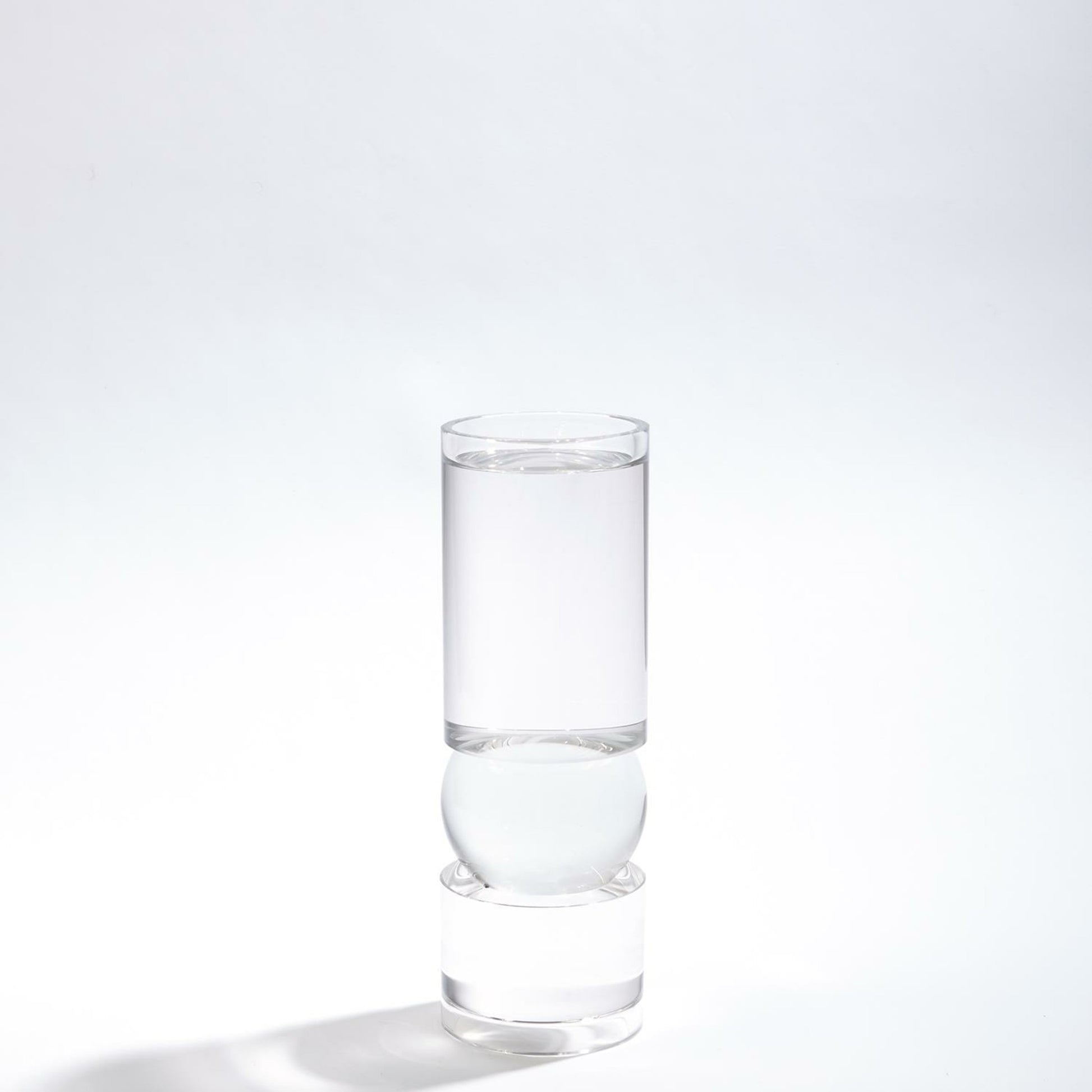 Bipolar Crystal Candle Holder by Global Views. Made from crystal in a transitional style.