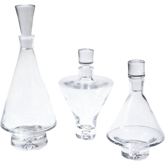 High Shoulder Decanter by Global Views. Made from glass in a transitional style.