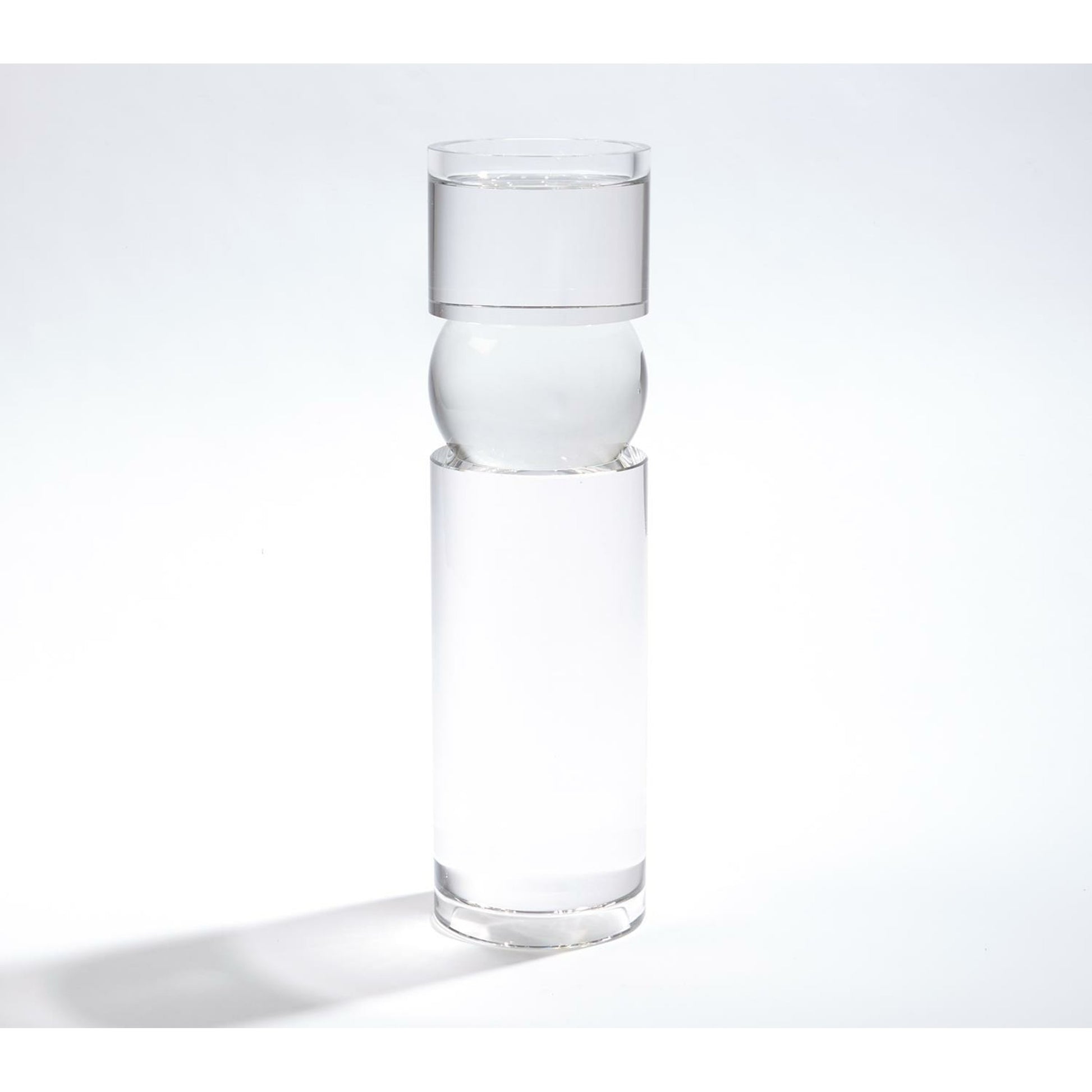 Bipolar Crystal Candle Holder by Global Views. Made from crystal in a transitional style.