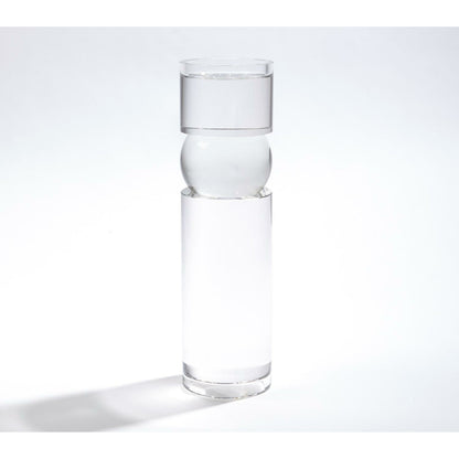 Bipolar Crystal Candle Holder by Global Views. Made from crystal in a transitional style.