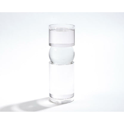 Bipolar Crystal Candle Holder by Global Views. Made from crystal in a transitional style.