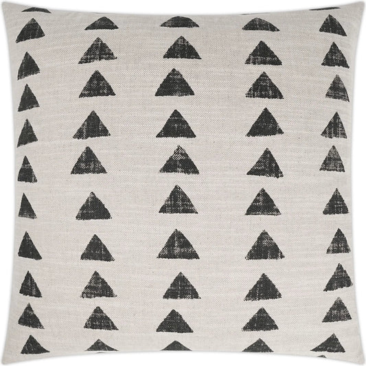 Nomadic Pillow by DV Kap Home in ivory, black. Made from 75% cotton, 25% linen in a unique style.