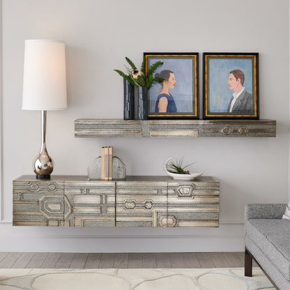 Abstract Block Floating Shelf by Global Views. Made from unique in a modern style.