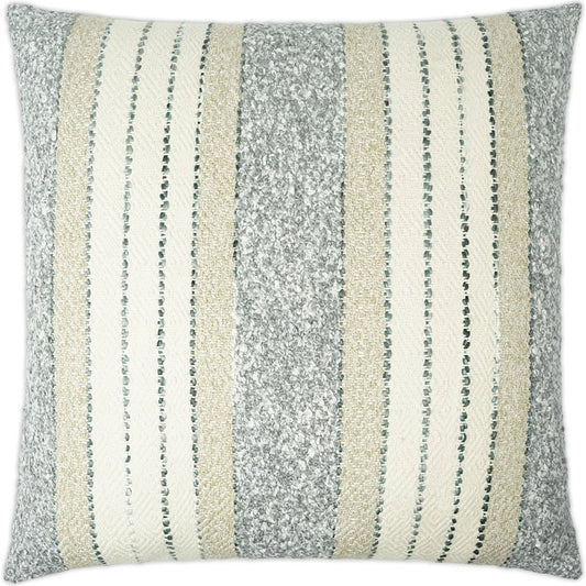 Woven Path Pillow by DV Kap Home in grey. Made from 60% cotton, 30% polyester, 10% acrylic in a unique style.