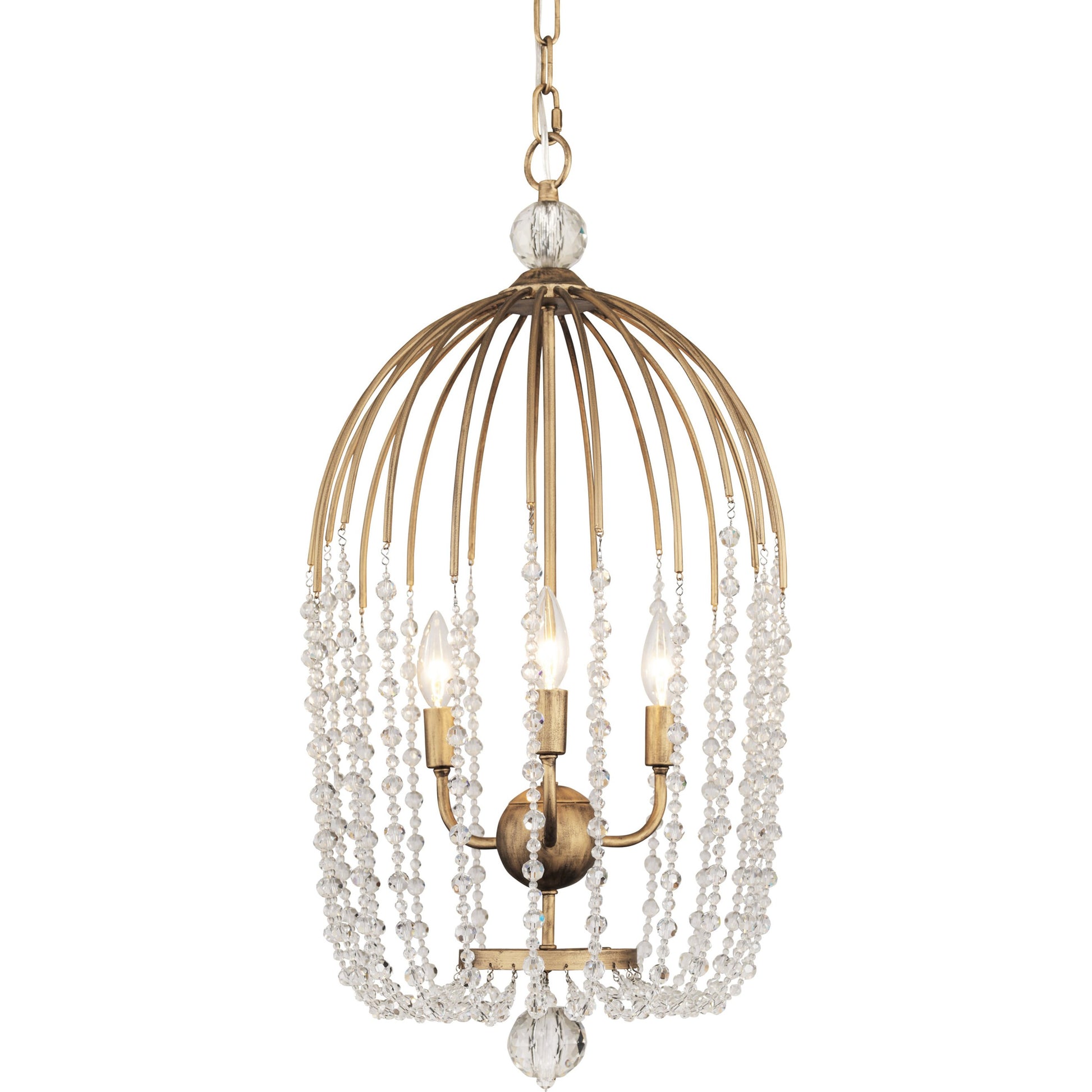 Voliere Crystal Tall Pendant by Varaluz. Made from premium quality optic crystal in a transitional style.