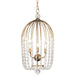Voliere Crystal Tall Pendant by Varaluz. Made from premium quality optic crystal in a transitional style.