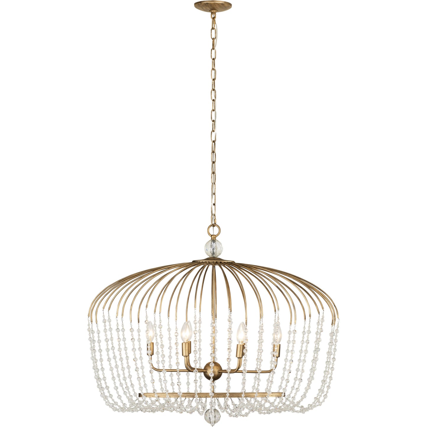 003 SR-818296 | Primary Silo | Voliere Crystal Oval Pendant by Varaluz in havana gold. Made from premium quality optic crystal in a transitional style.