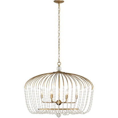 Voliere Crystal Oval Pendant by Varaluz in havana gold. Made from premium quality optic crystal in a transitional style.