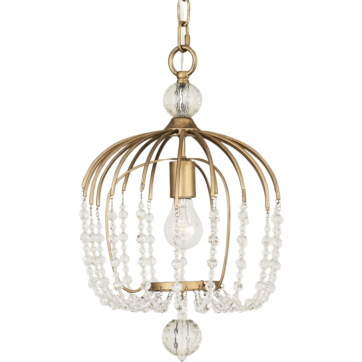 001 SR-818298 | Closeup | Voliere Crystal Pendant by Varaluz. Made from premium quality optic crystal in a transitional style.