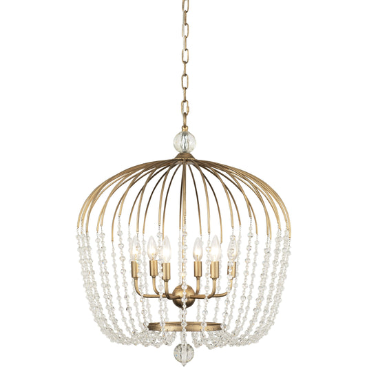 Voliere Crystal Tall Pendant by Varaluz. Made from premium quality optic crystal in a transitional style.