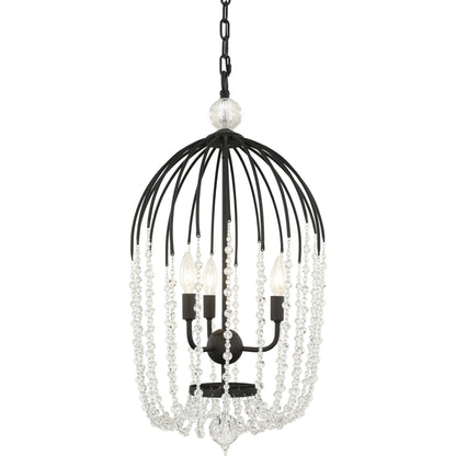 Voliere Crystal Tall Pendant by Varaluz. Made from premium quality optic crystal in a transitional style.
