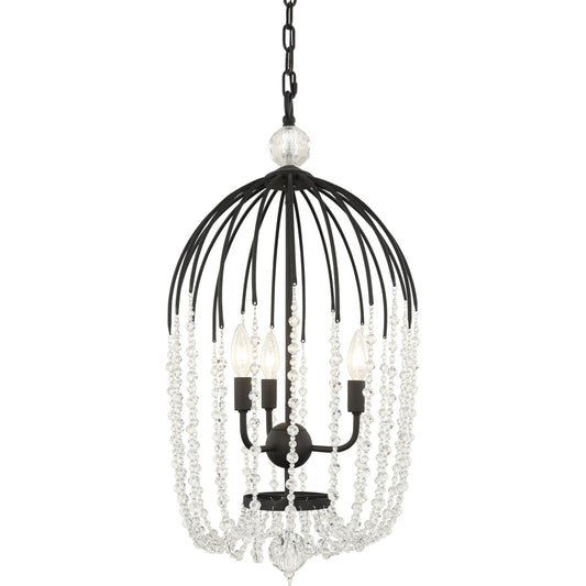 Voliere Crystal Tall Pendant by Varaluz. Made from premium quality optic crystal in a transitional style.