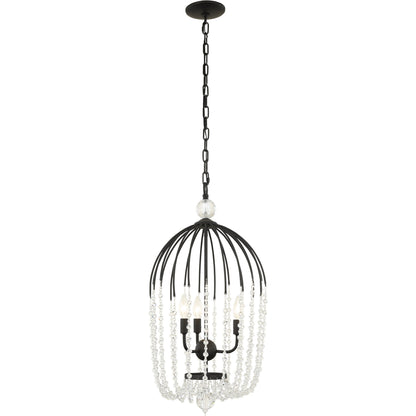 Voliere Crystal Tall Pendant by Varaluz. Made from premium quality optic crystal in a transitional style.